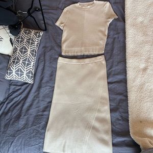 A&F 2 piece knit top/skirt set